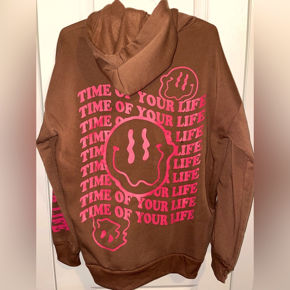 Brown graphic Hoodie